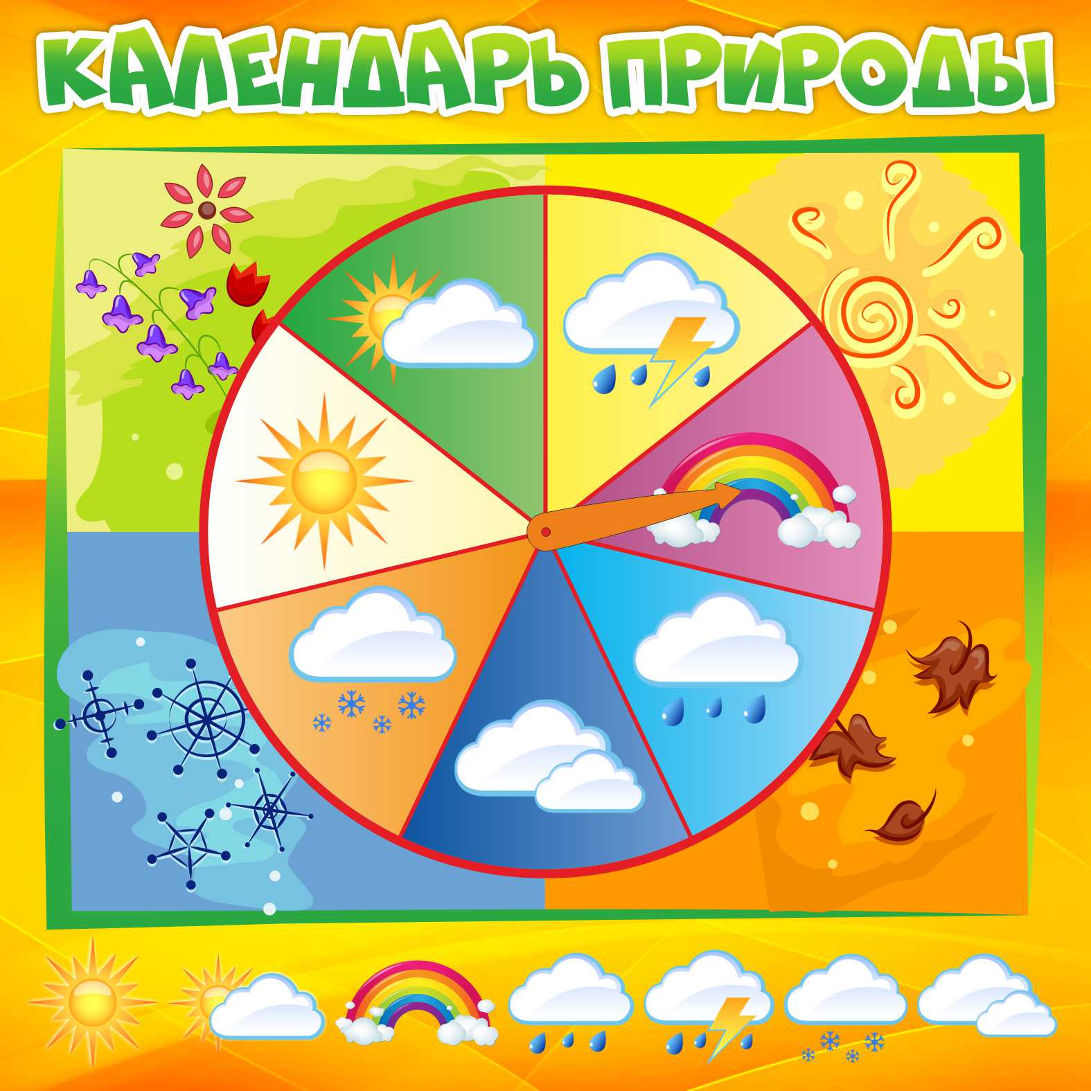Календарь природы для 1-ой младшей группы - ясли Календарь природы для 1-ой младшей группы - ясли